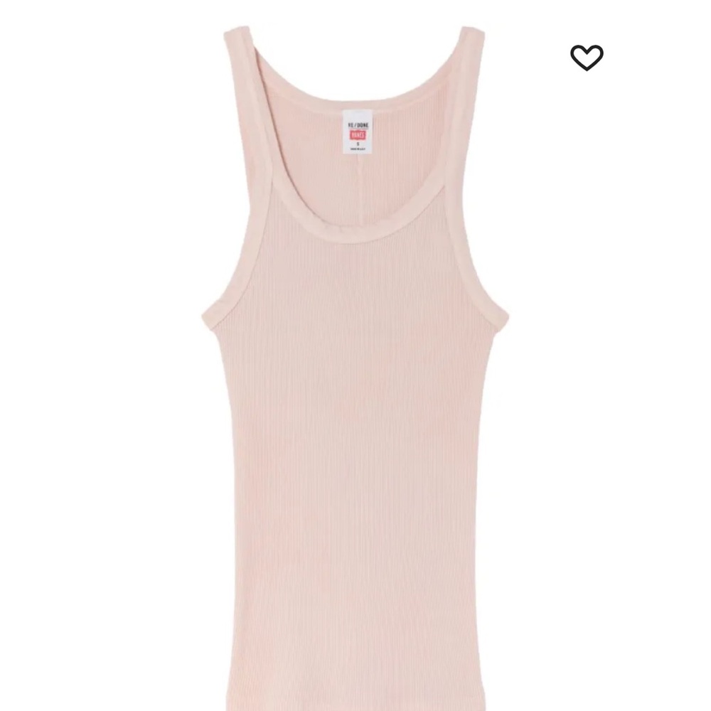 Pink Ribbed Tank Top